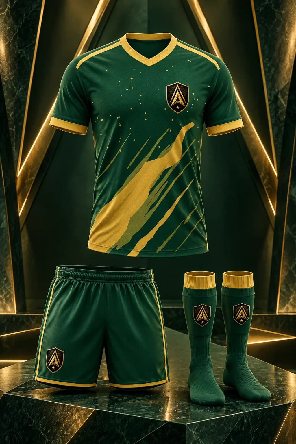 Apex SC jersey, shorts and game socks in the club's world.