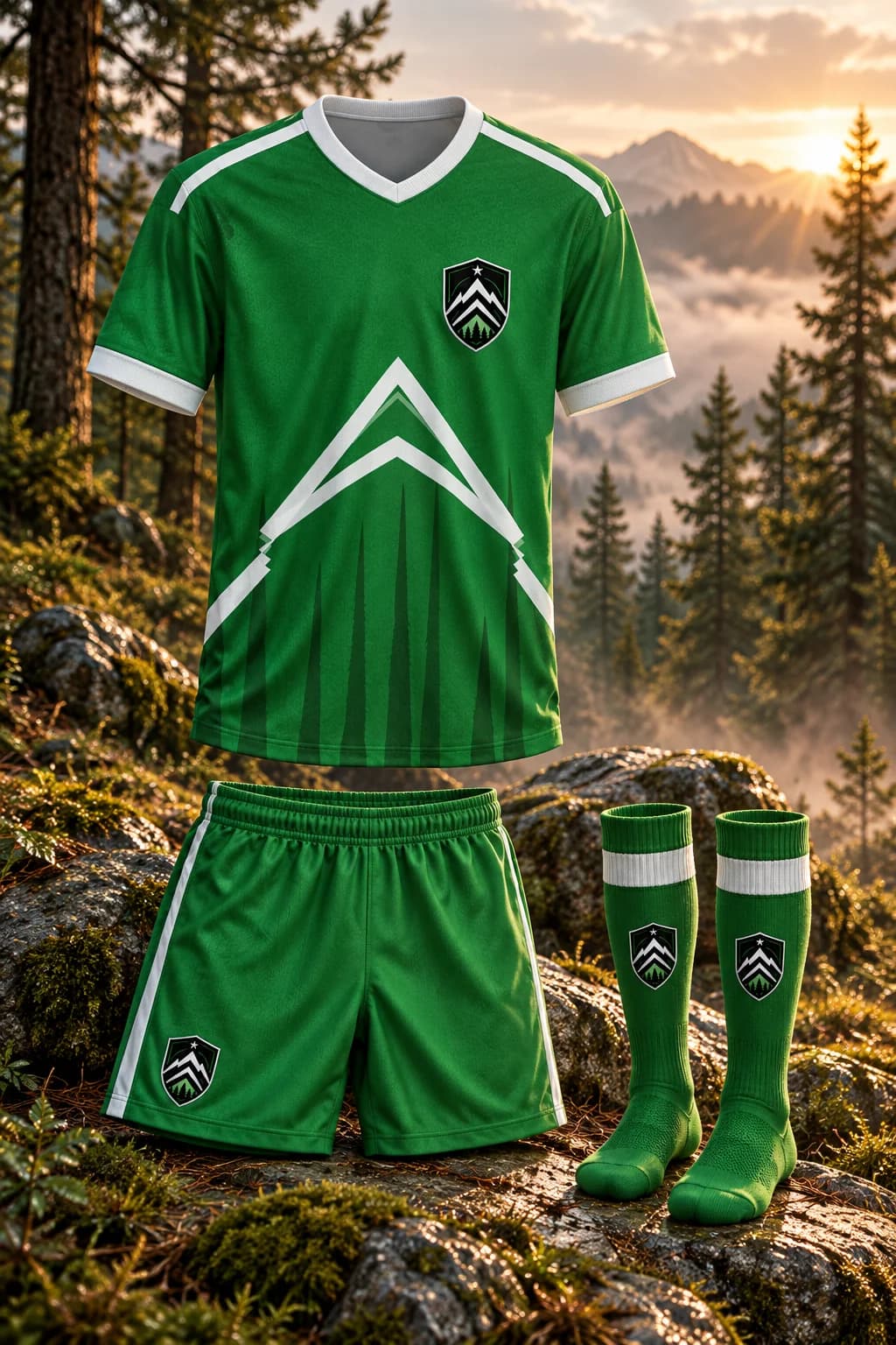 Pioneer SC jersey, shorts and game socks in the club's world.