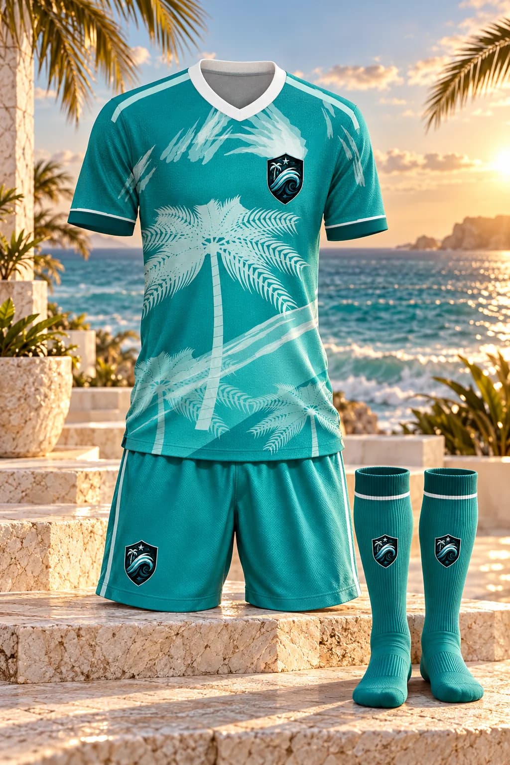 Riviera SC jersey, shorts and game socks