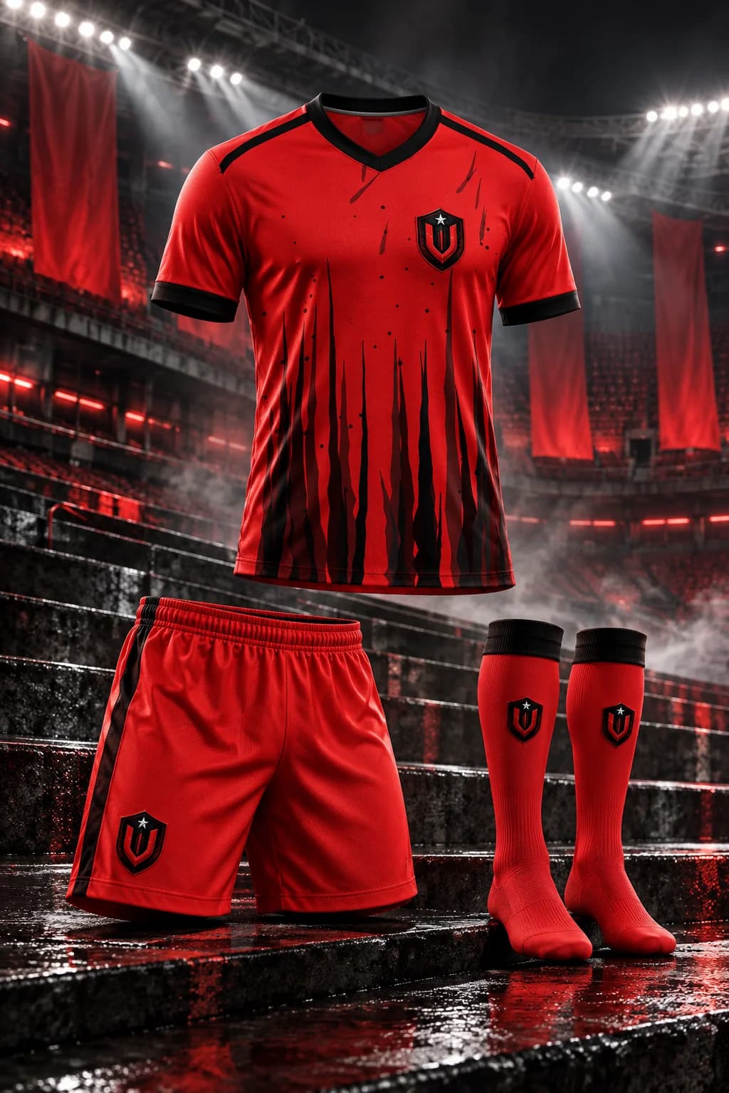 United SC jersey, shorts and game socks