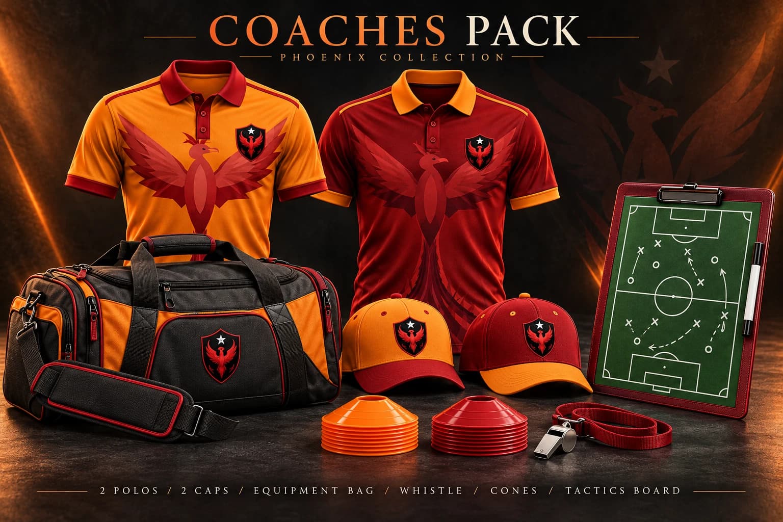 Phoenix SC coach equipment, gear and uniforms.