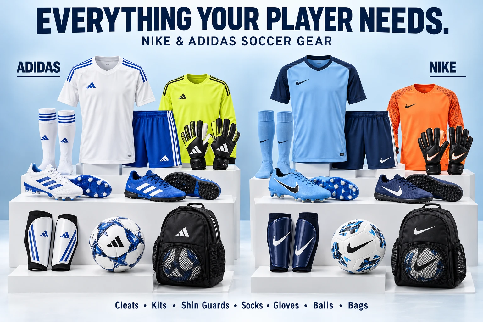 Soccer Shootout player equipment collection